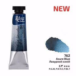 762-Tub Azure Blue Rosa Gallery Watercolor