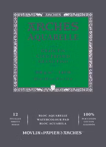 5093-Arches CP 100%Bomull Akvarellpapper 26x36 cm