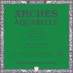 5059-Arches CP 100%Bomull Pappersblock 20x20 cm
