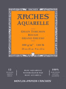 5102-Arches RG 100% Bomull Akvarellpapper 23x31 cm