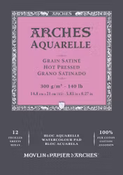 5095-Arches HP 100%Bomull Akvarellpapper 14,8x21 cm