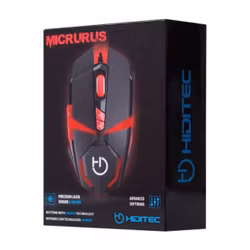 Gaming Mus Hiditec Micrurus 8100 dpi Svart Röd
