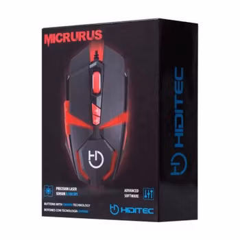 Gaming Mus Hiditec Micrurus 8100 dpi Svart Röd