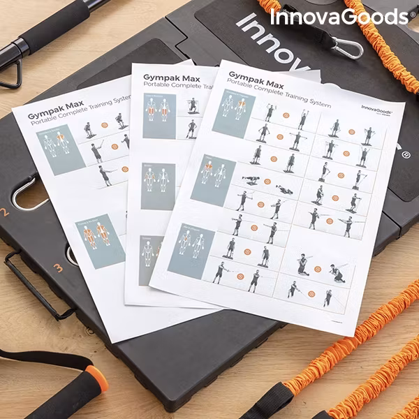 Komplett bärbart träningssystem med träningsguide Gympak Max InnovaGoods Sport Fitness