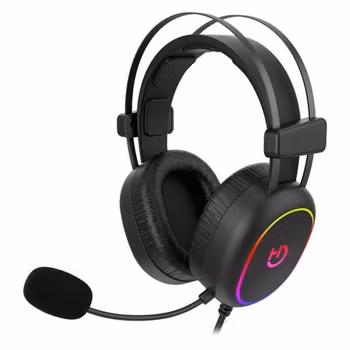 Hörlurar med mikrofon Gaming Hiditec Erys ARGB Svart Multicolour