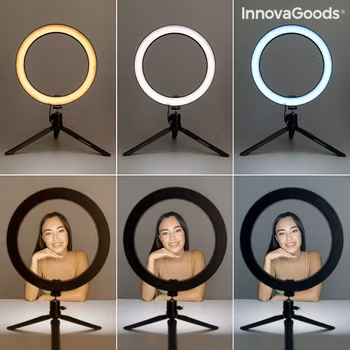 Selfie -ringljus med stativ och fjärrkontroll Youaro InnovaGoods V0103280 Gadget Tech