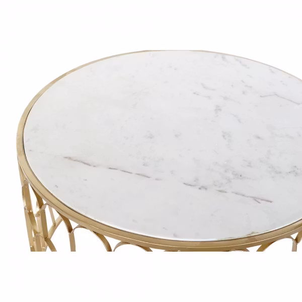 Sidobord DKD Home Decor Marmor Järn