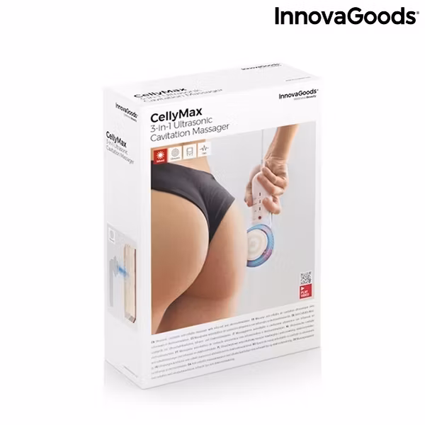 3-i-1 Massageapparat Anti-celluliter med Ultraljudskavitation med Infravärme och Elektrostimulering CellyMax InnovaGoods Wellness Beauty