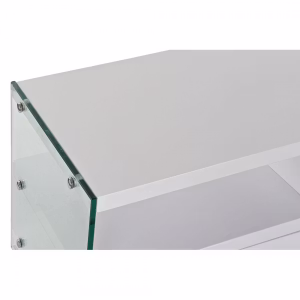 TV-möbler DKD Home Decor Vit Glas MDF (160 x 45 x 40 cm)