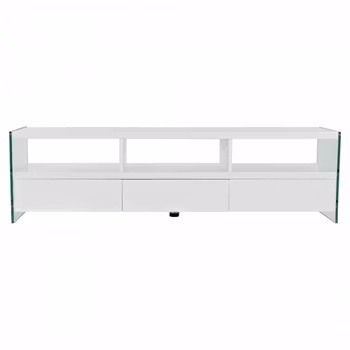 TV-möbler DKD Home Decor Vit Glas MDF (160 x 45 x 40 cm)