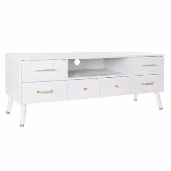 TV-möbler DKD Home Decor Vit Metall MDF (140 x 52 x 40 cm)