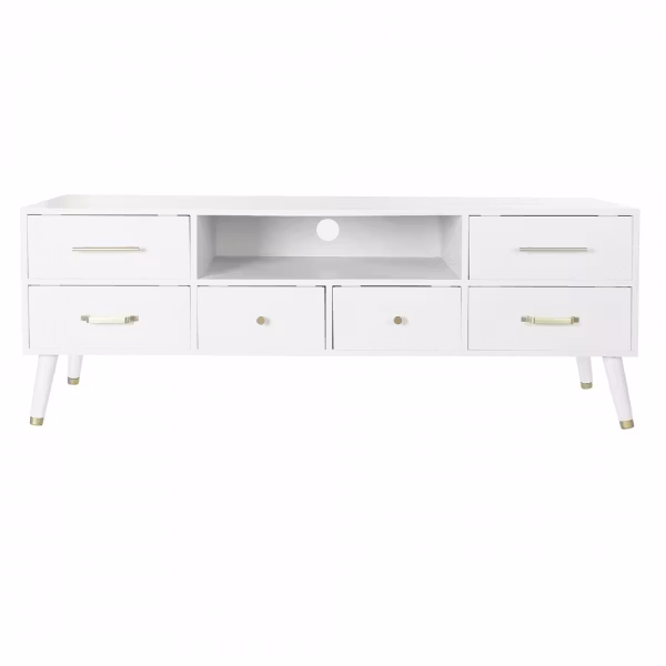 TV-möbler DKD Home Decor Vit Metall MDF (140 x 52 x 40 cm)