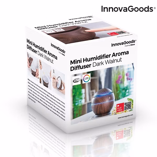 Miniluftfuktare och doftspridare Dark Walnut InnovaGoods