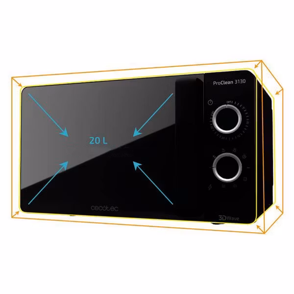 Mikrovågsugn med Grill Cecotec ProClean 3130 20 L 700W Svart