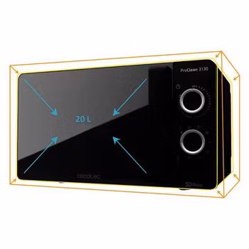 Mikrovågsugn med Grill Cecotec ProClean 3130 20 L 700W Svart