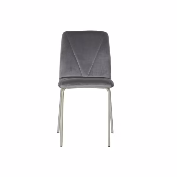 Matsalsstol DKD Home Decor Grå Metall Polyester (44 x 46 x 90 cm)