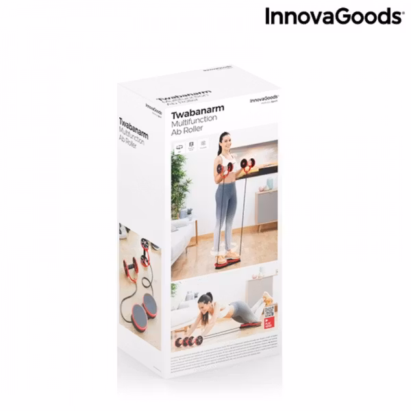 Magrulle med roterande skivor, elastiska band och träningsguide Twabanarm InnovaGoods Wellness Sport!