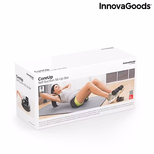 Situps-fotfäste med sugkopp och träningsguide CoreUp InnovaGoods Sport Fitness