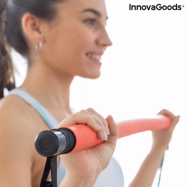 Träningsstång med motståndsband och träningsguide Resibar InnovaGoods