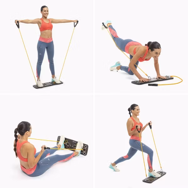 Upphävningsbräda med Motståndsband och Träningsguide Pulsher InnovaGoods Sport Fitness!