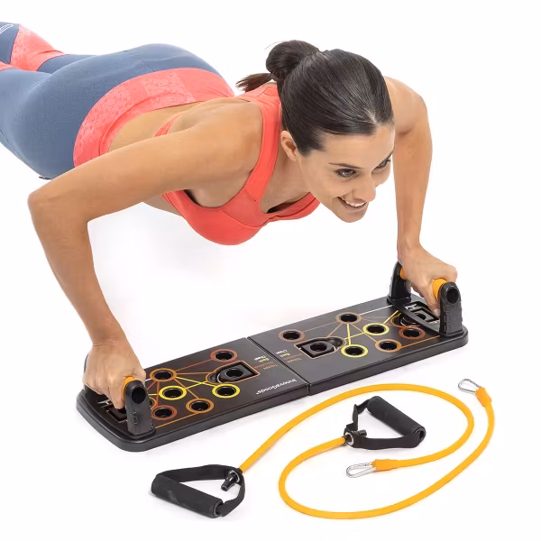 Upphävningsbräda med Motståndsband och Träningsguide Pulsher InnovaGoods Sport Fitness!