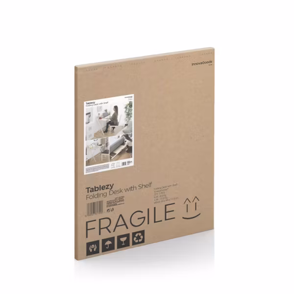Hopfällbart skrivbord med hylla Tablezy InnovaGoods Home Living!