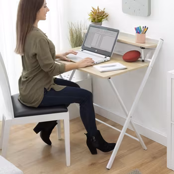 Hopfällbart skrivbord med hylla Tablezy InnovaGoods Home Living!