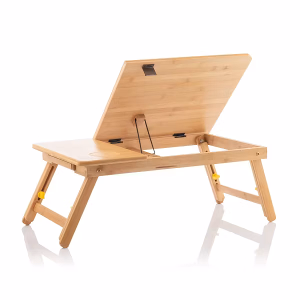 Hopfällbart sidobord av bambu Lapwood InnovaGoods Gadget Cool