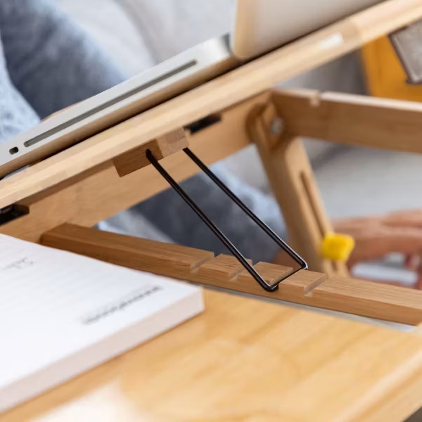 Hopfällbart sidobord av bambu Lapwood InnovaGoods Gadget Cool