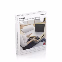 Transportabelt skrivbord för bärbara datorer med förvaringsfack Larage InnovaGoods Home Living!