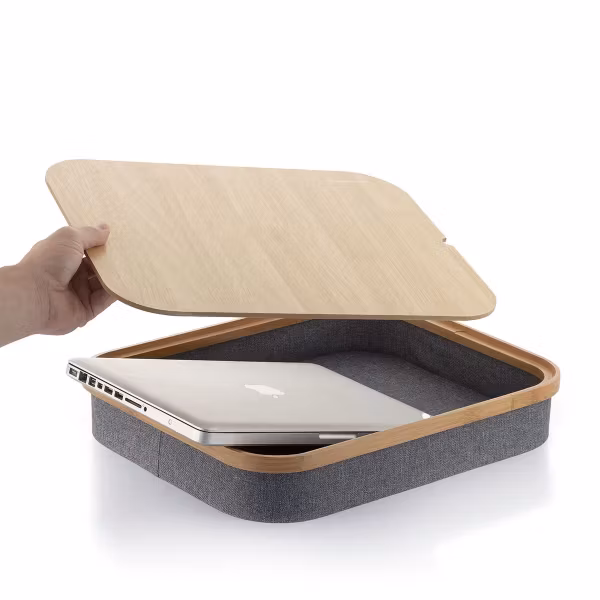 Transportabelt skrivbord för bärbara datorer med förvaringsfack Larage InnovaGoods Home Living!