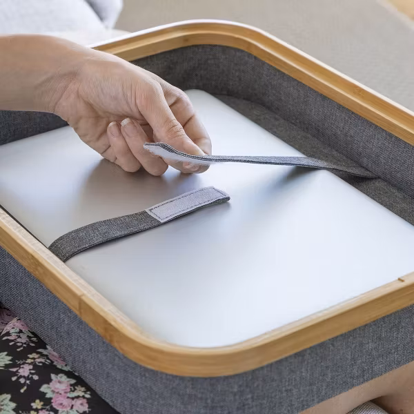 Transportabelt skrivbord för bärbara datorer med förvaringsfack Larage InnovaGoods Home Living!