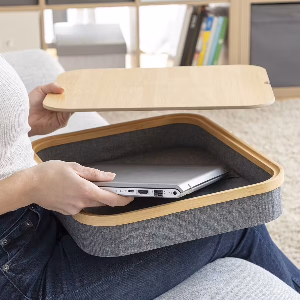 Transportabelt skrivbord för bärbara datorer med förvaringsfack Larage InnovaGoods Home Living!