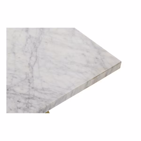 Sidobord DKD Home Decor Gyllene Vit Marmor Järn (100 x 61 x 42 cm)