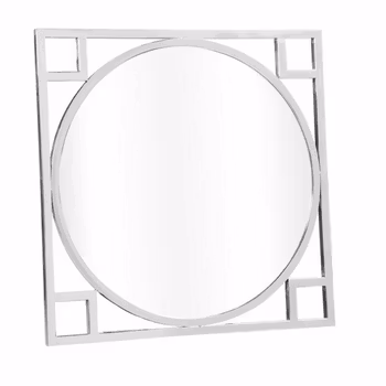 Väggspegel DKD Home Decor Silver Glas Stål (70 x 2 x 70 cm)