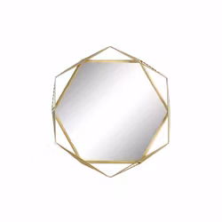 Väggspegel DKD Home Decor Glas Gyllene Järn (54 x 5 x 47 cm)