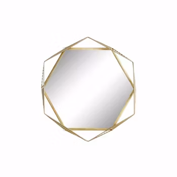 Väggspegel DKD Home Decor Glas Gyllene Järn (54 x 5 x 47 cm)