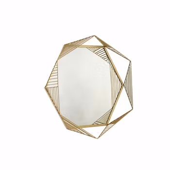Väggspegel DKD Home Decor Glas Gyllene Järn (54 x 5 x 47 cm)