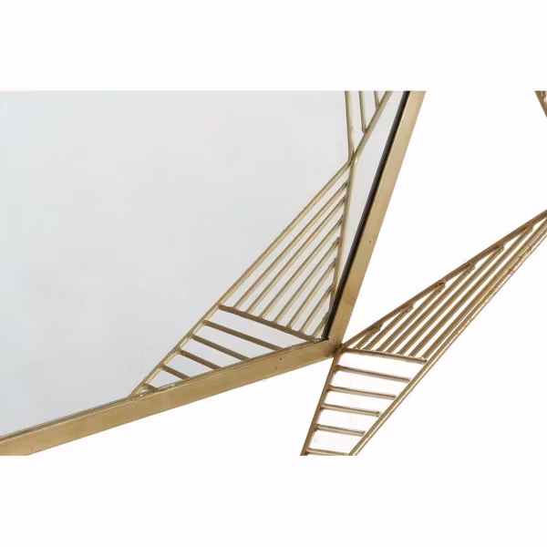 Väggspegel DKD Home Decor Glas Gyllene Järn (54 x 5 x 47 cm)