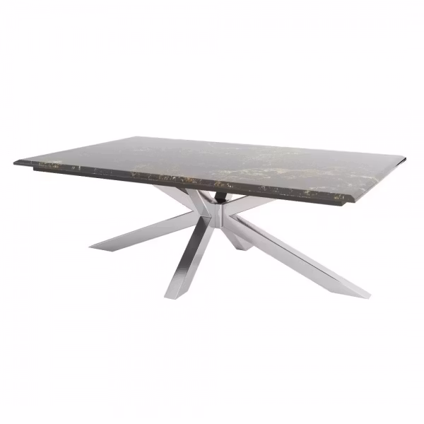 Sidobord DKD Home Decor Marmor Stål (130 x 80 x 45 cm)