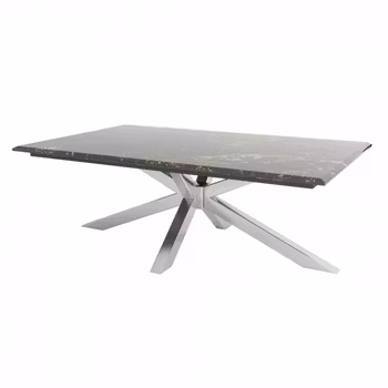 Sidobord DKD Home Decor Marmor Stål (130 x 80 x 45 cm)