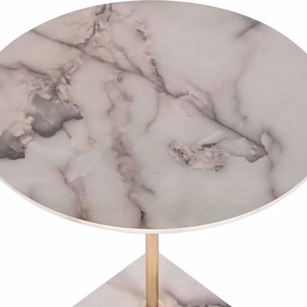 Sidobord DKD Home Decor Marmor Stål Harts (45 x 45 x 50 cm)