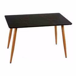 Sidobord Svart Brun Marmor Metall Melamin DM (70 x 75 x 120 cm)