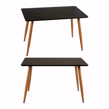 Sidobord Svart Brun Marmor Metall Melamin DM (70 x 75 x 120 cm)