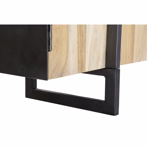 Skänk DKD Home Decor Metall Akaciaträ (195 x 40 x 90 cm)