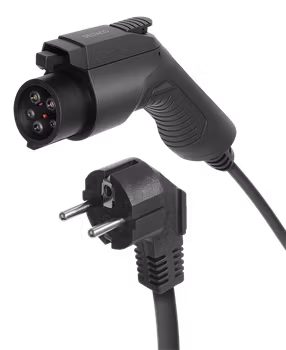ELBIL e-Charge laddkabel, Schuko till typ 1, 1 fas, 3,6KW, 5m, svart