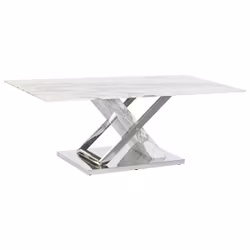 Soffbord DKD Home Decor Glas Stål (120 x 60 x 42 cm)