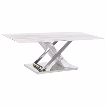 Soffbord DKD Home Decor Glas Stål (120 x 60 x 42 cm)