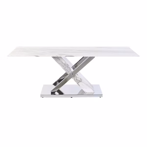 Soffbord DKD Home Decor Glas Stål (120 x 60 x 42 cm)