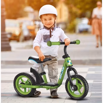 Barncykel Skids Control Stål Grön Nylon Fotpall